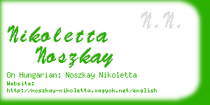 nikoletta noszkay business card